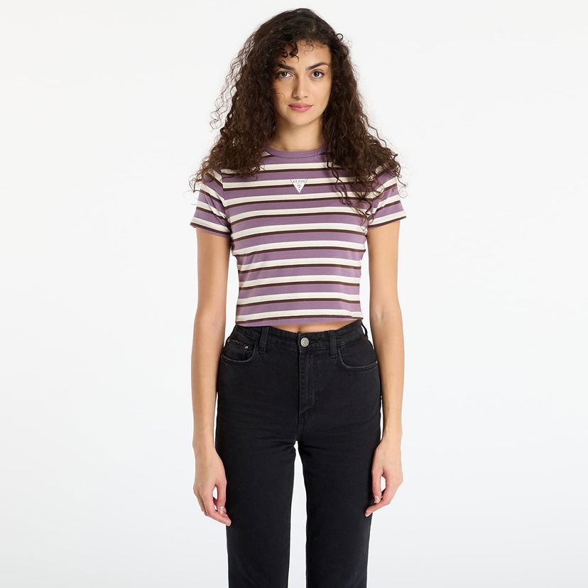 Crop top GUESS Originals Core Stripe Baby Multi Cropped Striped T-Shirt Višebojno | W5GI57J1314-S40P
