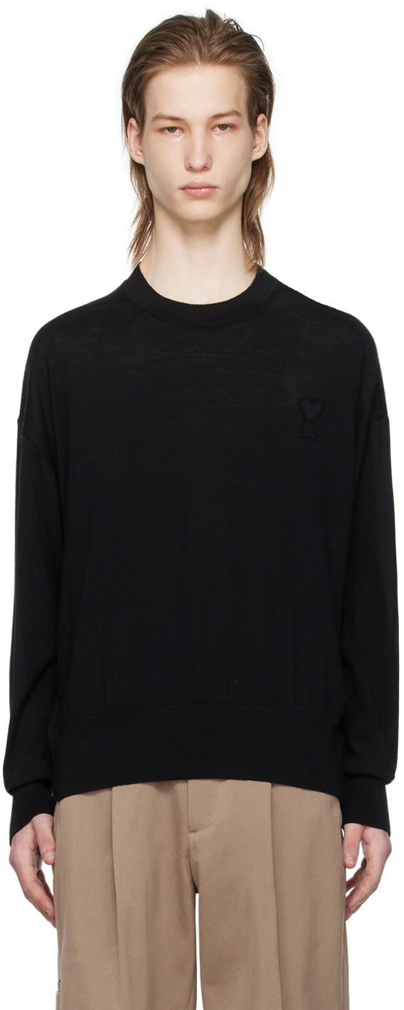 Džemper AMI Paris de Cœur Sweater Crna | UKS042.KN0039