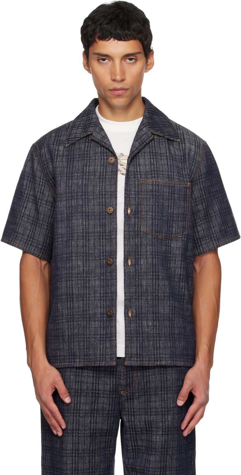 Košulja Burberry Burberry Relaxed Fit Check Denim Shirt Plava | 8113431