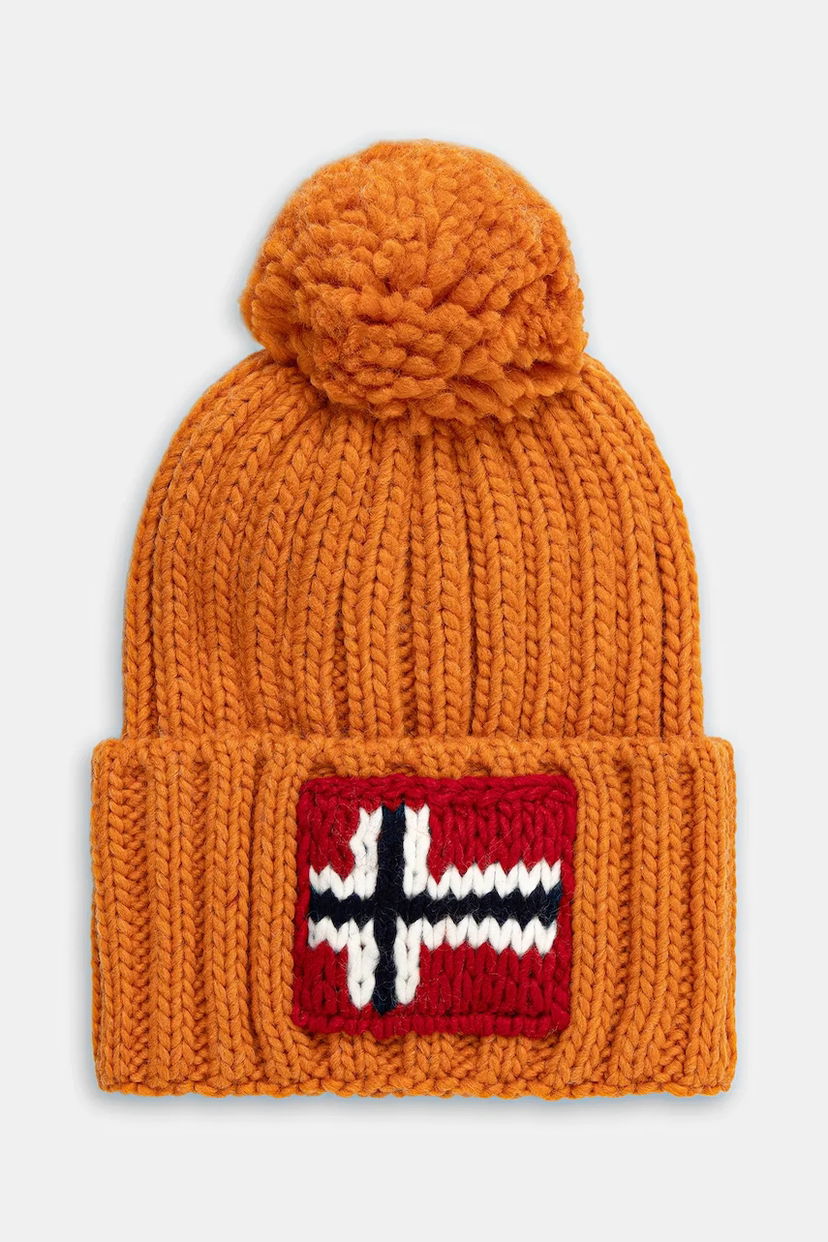 Kapica Napapijri Napapijri Semiury 5 Wool Blend Beanie with Pompom Narančasta | NP0A4GKBA681