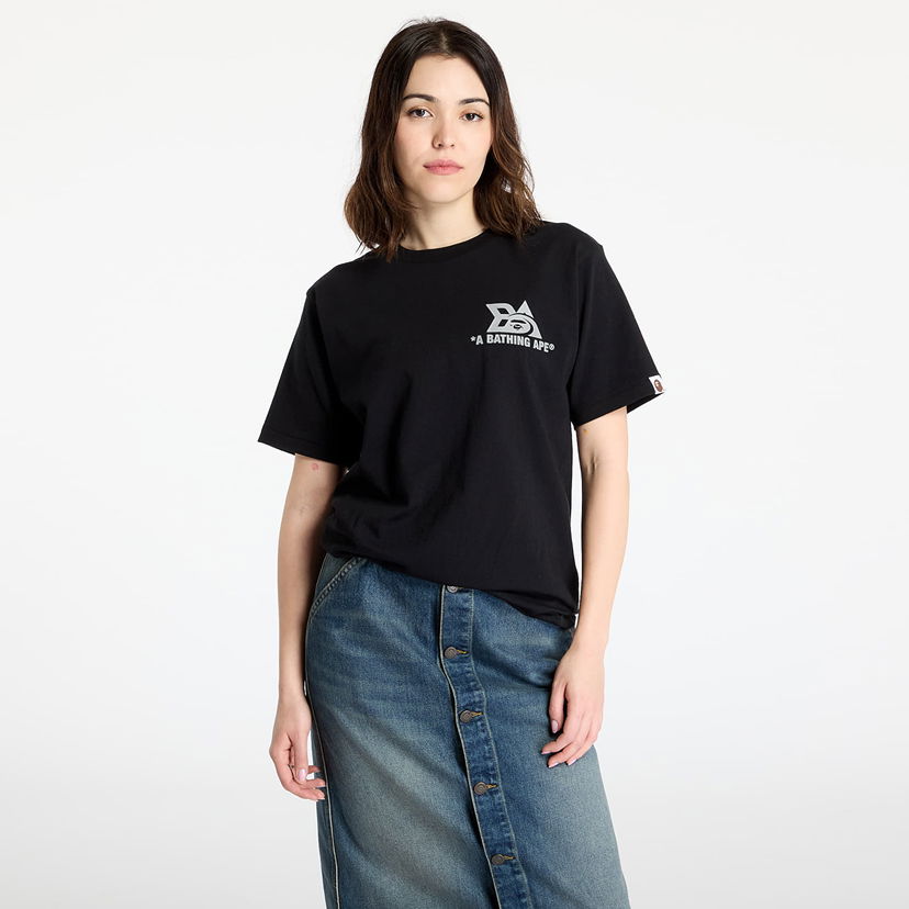 Majica kratkih rukava BAPE A BATHING APE Reflector Tech Logo T-Shirt Crna | 001TEL301051MBLK
