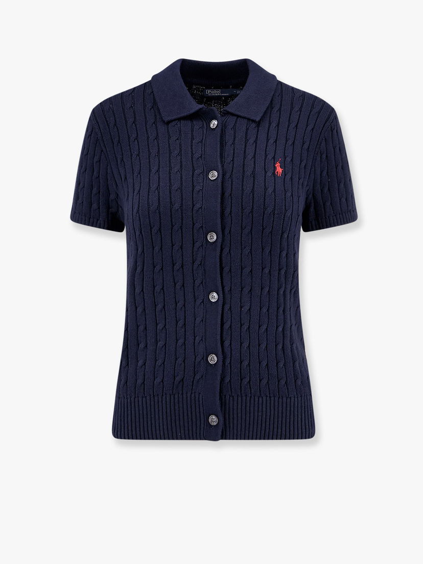 Džemper Polo by Ralph Lauren Cable-Knit Cotton-Blend Cardigan by Polo Ralph Lauren Tamnoplava | 211963486002
