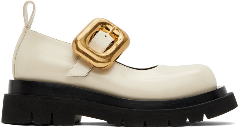Njega cipela Bottega Veneta Bottega Veneta Lug Mary-Jane Loafers Bijela | 729884 V28R0