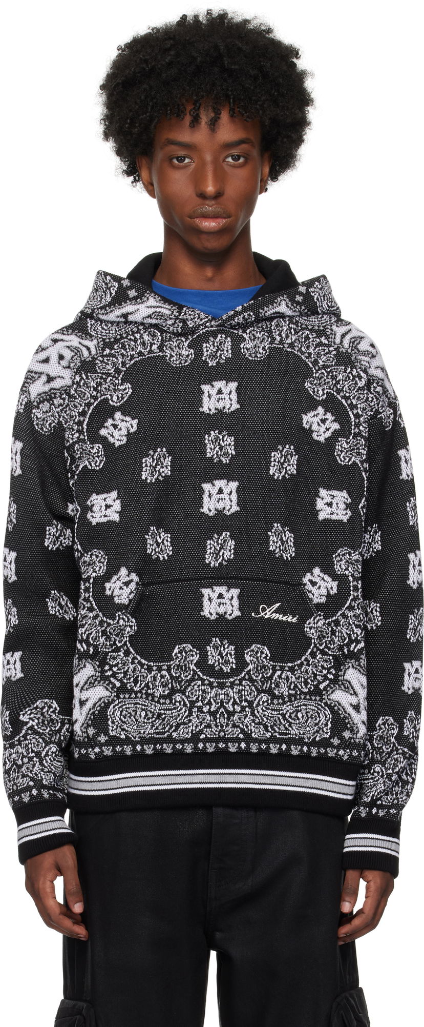 Dukserice AMIRI Bandana Hoodie Crna | AMKNHD1004