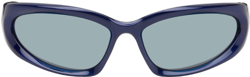 Sunčane naočale Balenciaga Swift Oval Sunglasses Tamnoplava | BB0157S-009