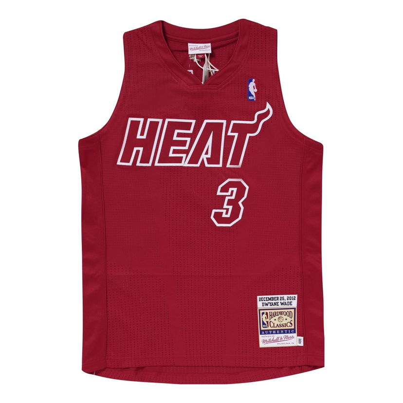 Dres Mitchell & Ness Authentic Miami Heat Dwyane Wade Jersey Crvena | AJY44975-MHE12DWASCAR