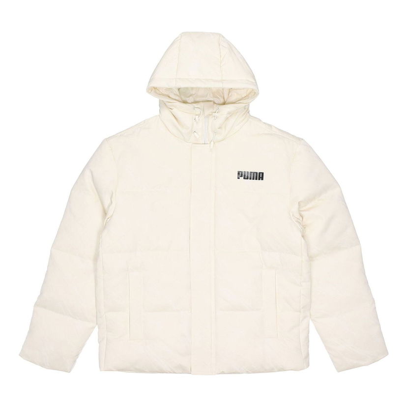 Pernata jakna Puma Hooded Solid Jacket Bijela | 846320-73
