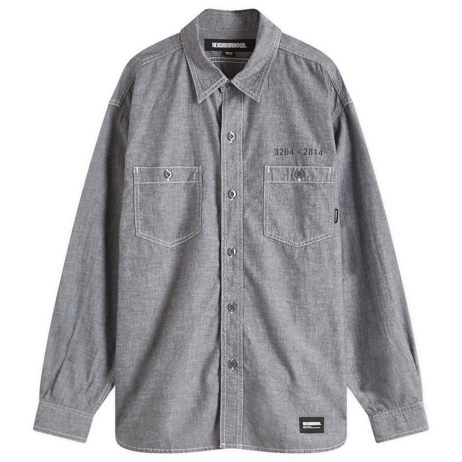 Košulja Neighborhood Chambray Shirt Siva | 251ARNH-SHM02-BLK, 1