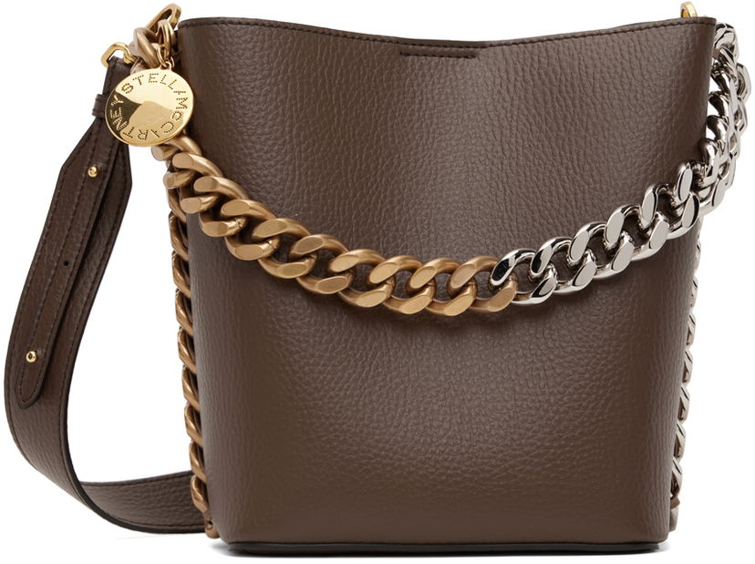 Ručna torbica Stella McCartney Alter Mat Grainy Chain Shoulder Bag Smeđa | 7B0033WP0316