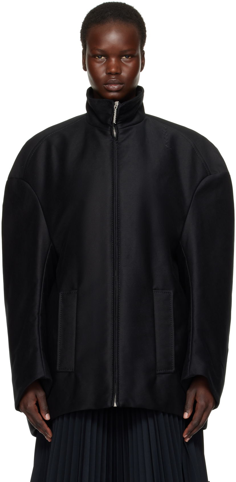Bomber jakna Marni Marni Organic Cotton Oversized Jacket Crna | JKMA0328SW TCY36