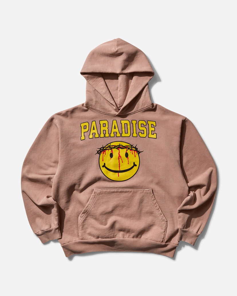 Dukserice PARADIS3 Smiley Jesus Hoodie Smeđa | PASMILEYHOOD 2