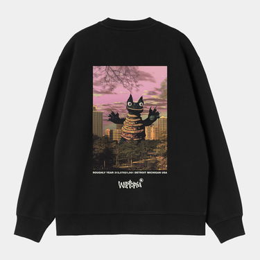 Dukserice Carhartt WIP W' Wiptopia Script Sweatshirt Crna | I035515_26, 4