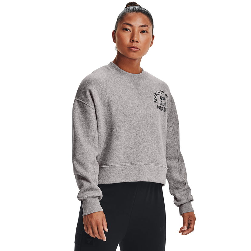 Dukserice Under Armour Prjct Rock Fleece LC Crew Gray Siva | 1370546-031