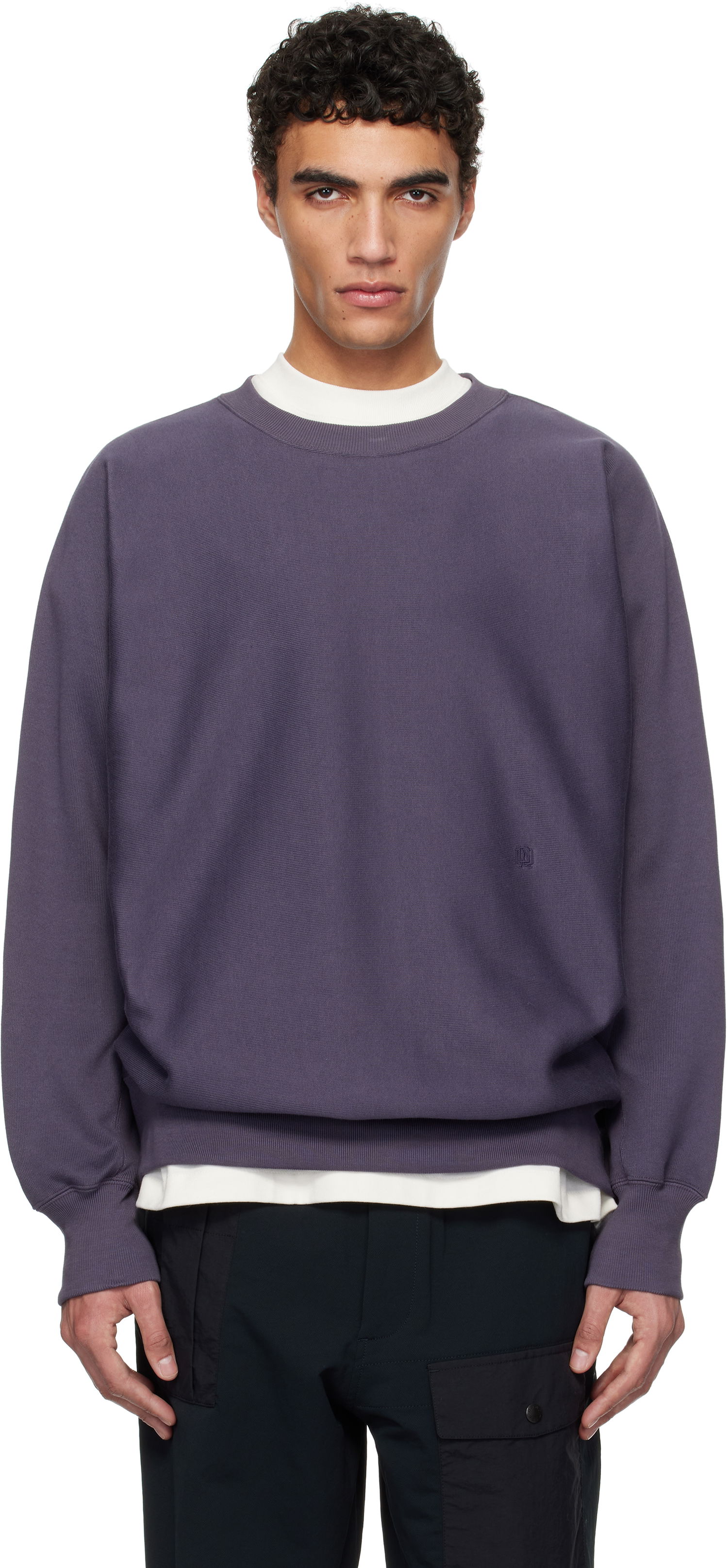 Dukserice NANAMICA nanamica Crew Neck Sweatshirt Ljubičasta | S25SH011U, 0