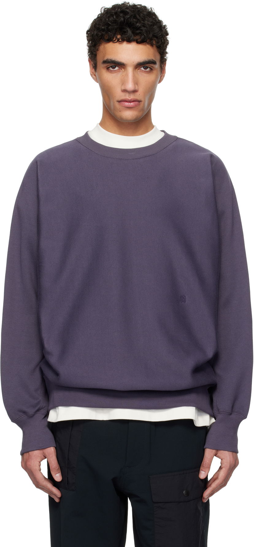 Dukserice NANAMICA nanamica Crew Neck Sweatshirt Ljubičasta | S25SH011U