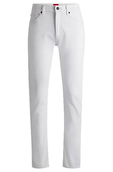 Hlače BOSS Slim-Fit Stretch Denim Jeans Bijela | 50530605