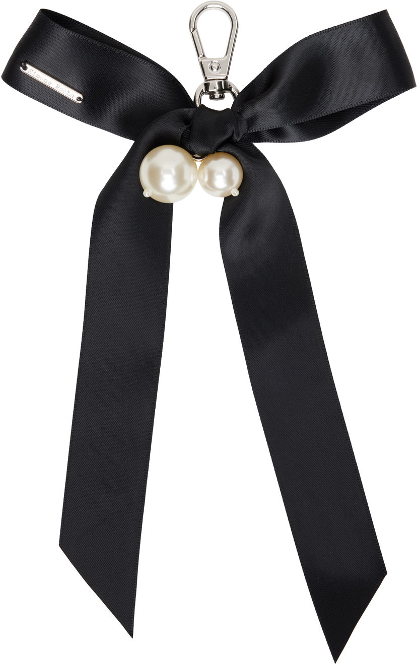 Privjesci za ključeve Simone Rocha Simone Rocha Bow Faux-Pearl Bag Charm Keychain Crna | KEYCHAIN3-M 0904