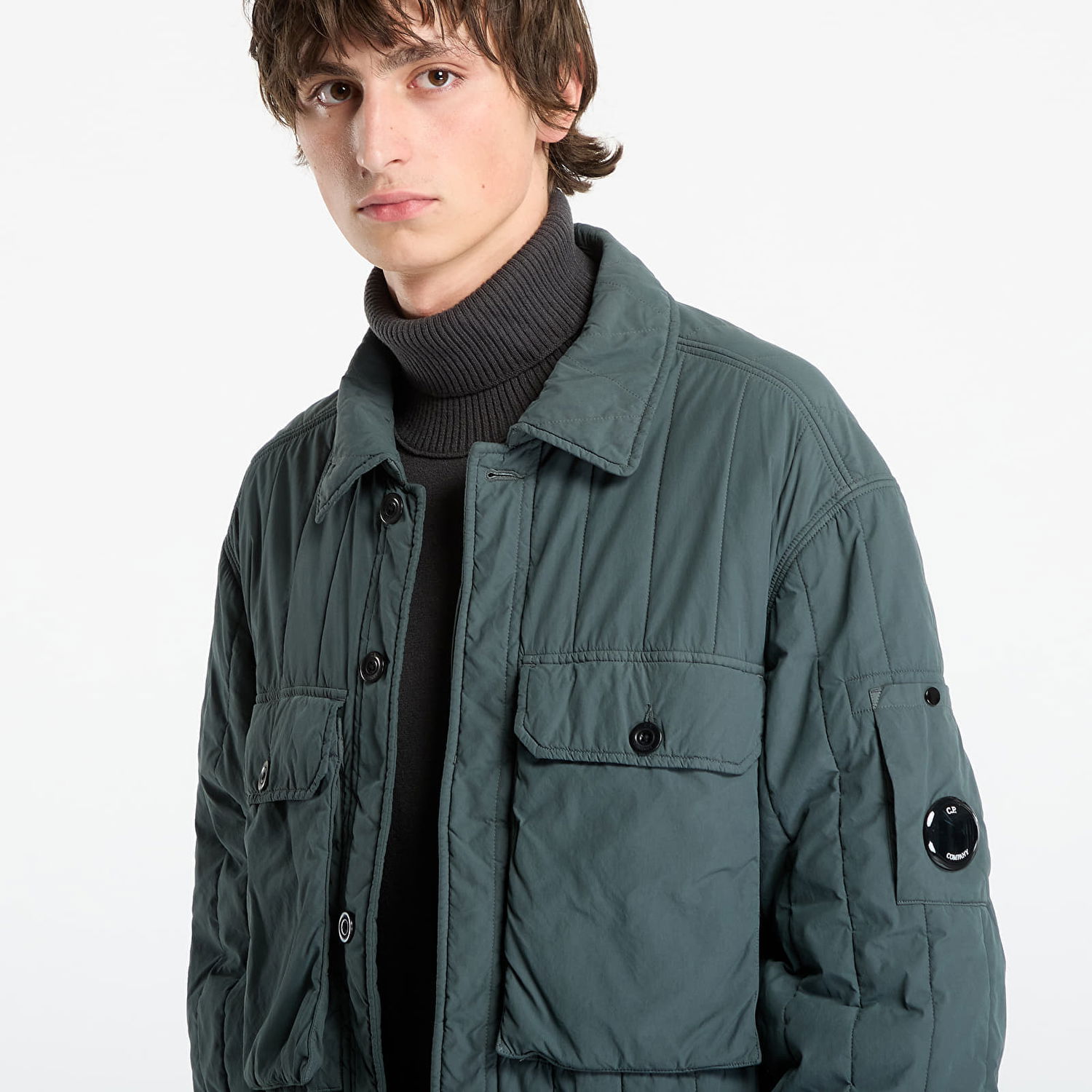 Jakna C.P. Company Gd Liner Short Padded Jacket Dark Shadow Grey Siva | 19CMOW080A110437G-978, 1
