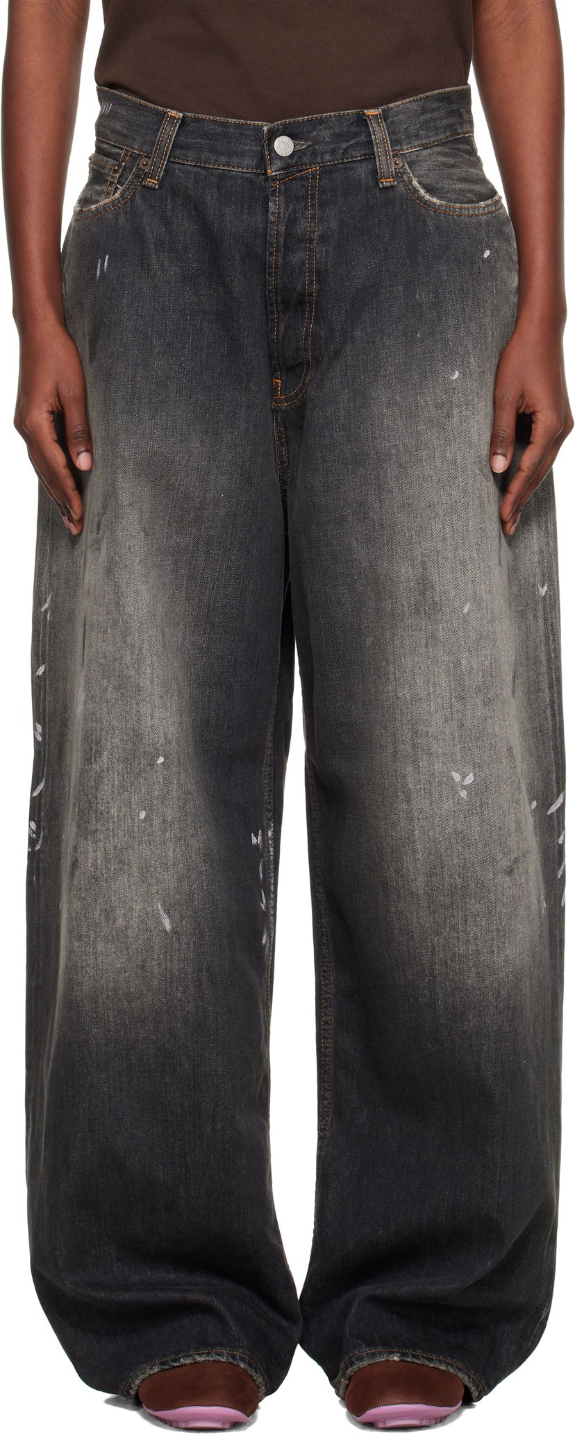 Jeans Acne Studios Acne Studios 2023 Wide Leg Jeans Crna | C00089-