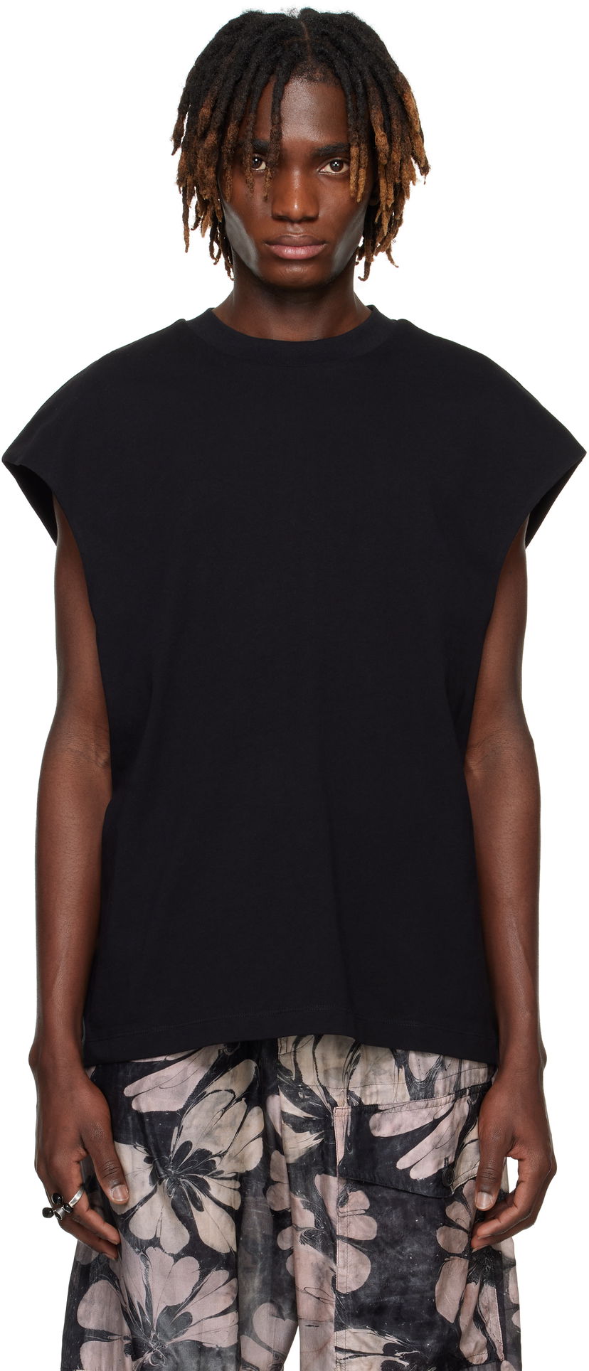 Majica bez rukava Dries Van Noten Dries Van Noten Sleeveless T-Shirt Crna | 251-021115-1603