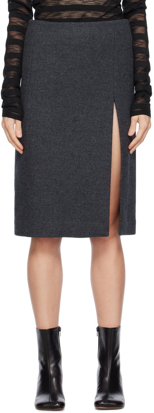 Suknja We11done We11done Vented Miniskirt Siva | WD-SK3-23-253-W-DG