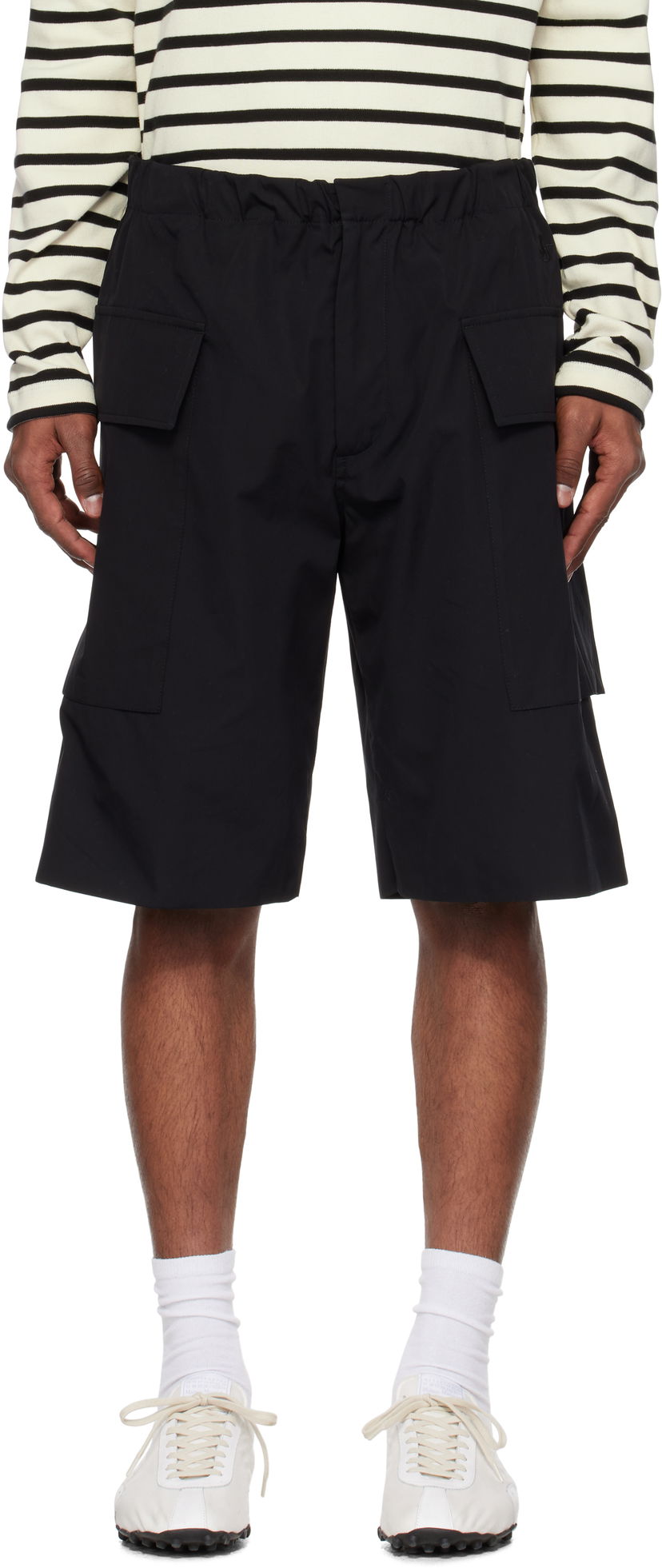 Kratke hlače Jil Sander Jil Sander Embroidered Logo Cargo Shorts Crna | J47KA0279_J45292
