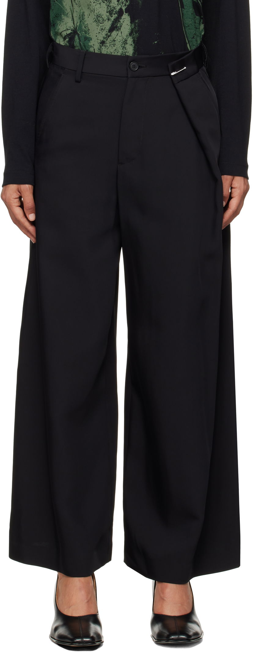 Hlače Maison Margiela Straight Leg Trousers Crna | S62KB0217 M35225