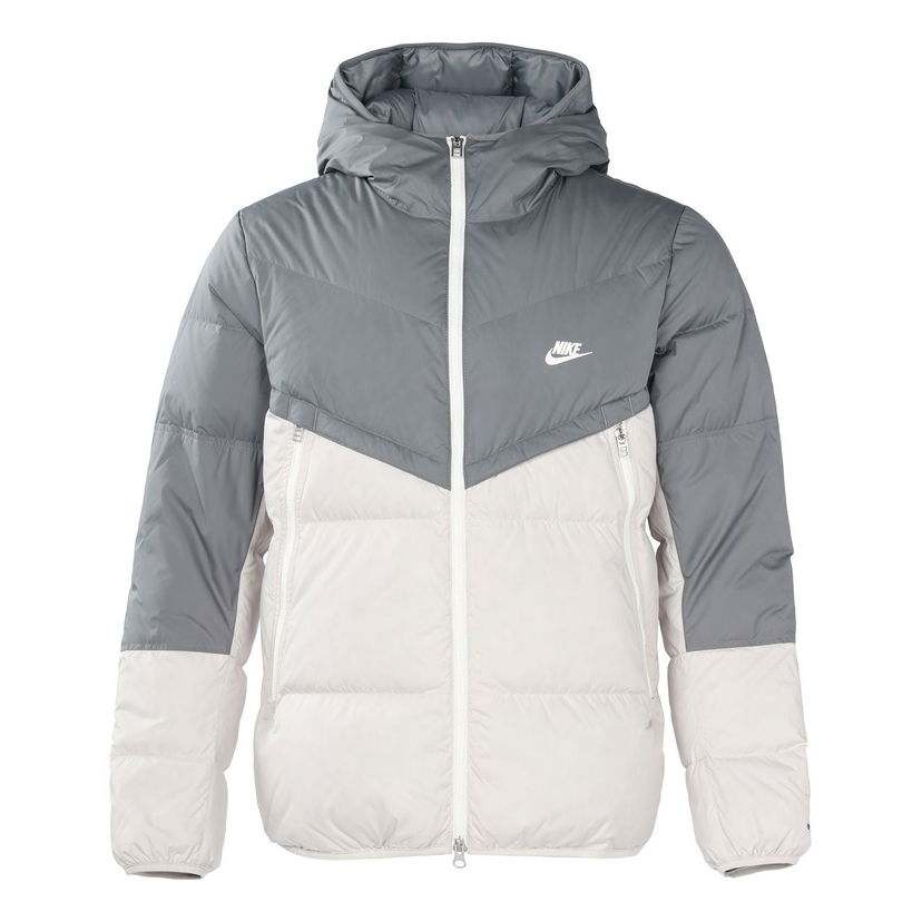 Pernata jakna Nike Hooded Puffer Jacket Siva | DV1132-084