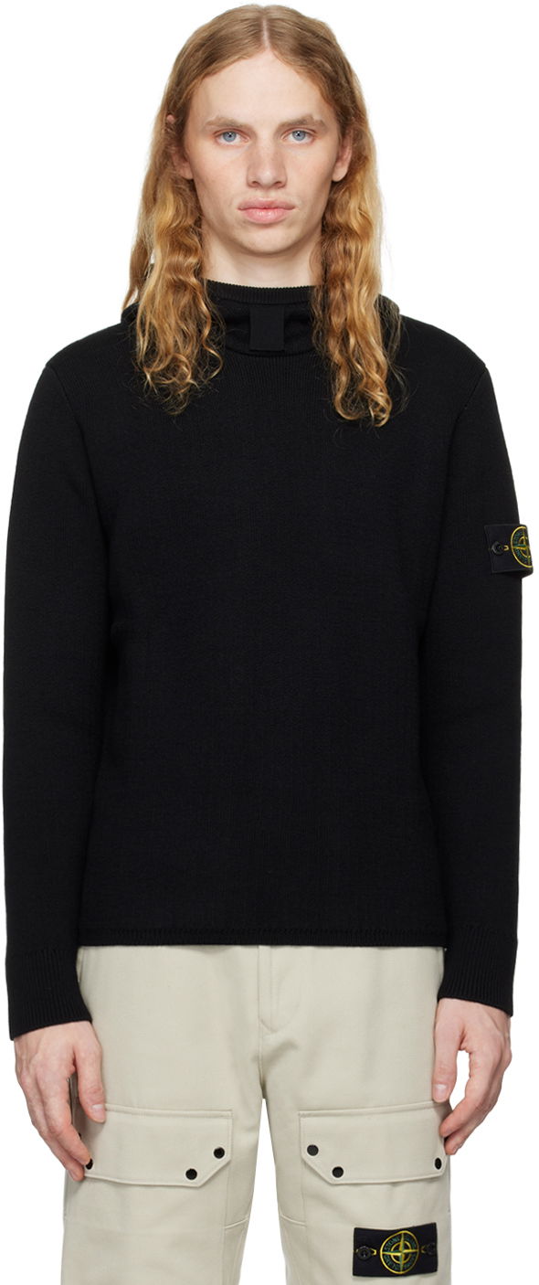 Dukserice Stone Island Logo Patch Hoodie Crna | 8115564A7