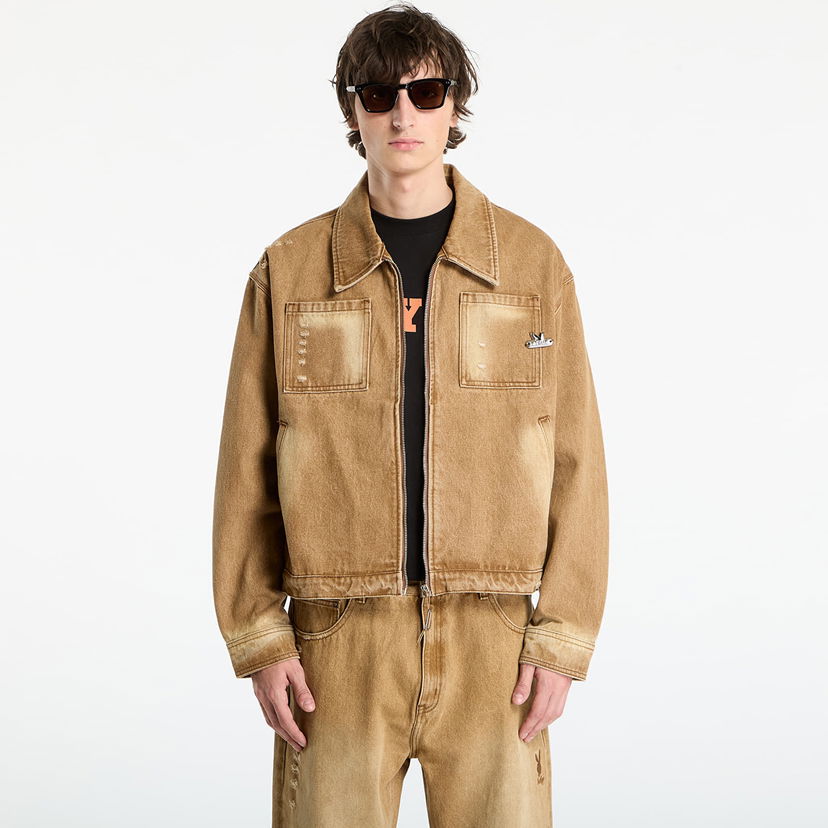 Jakna Footshop Playboy x FTSHP Denim Jacket UNISEX Orche Smeđa | FTSHP_512