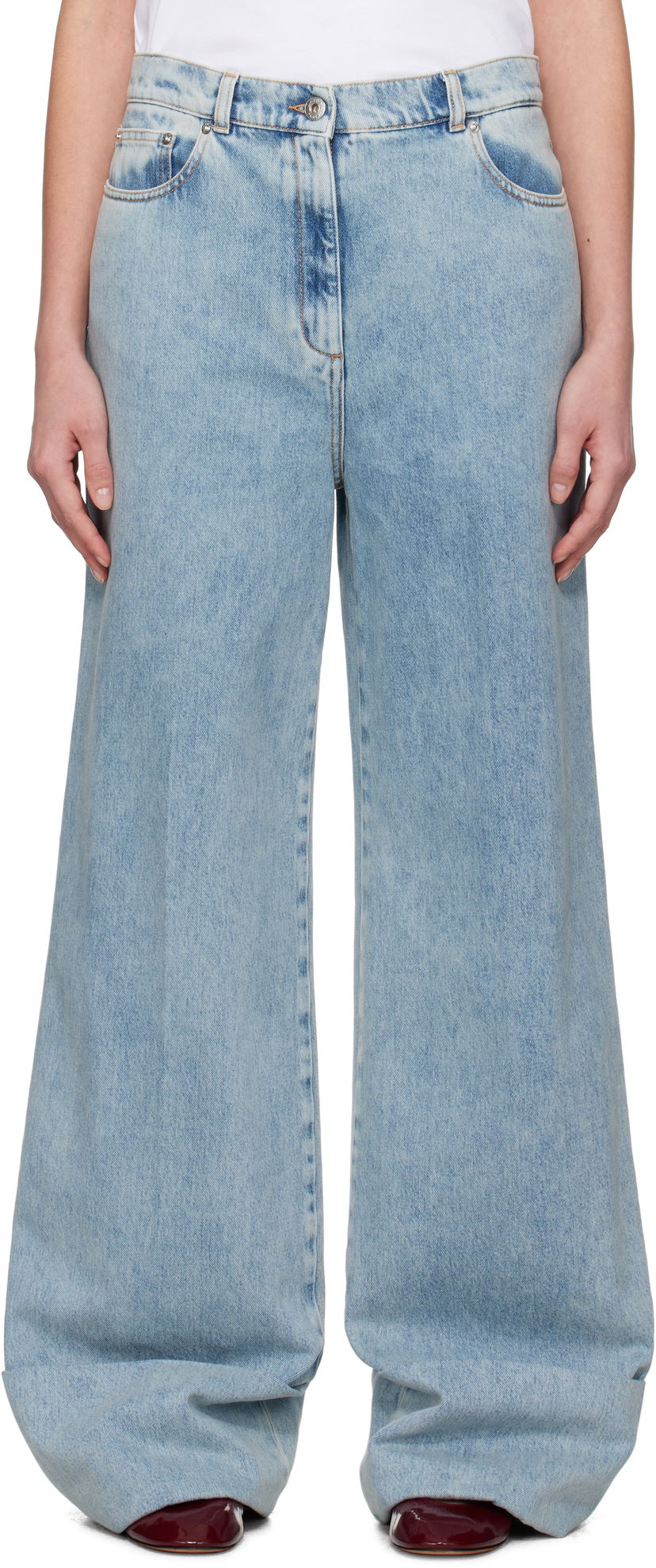 Jeans LANVIN Lanvin Wide-Leg Jeans Plava | RW-TR0310-D087-P25