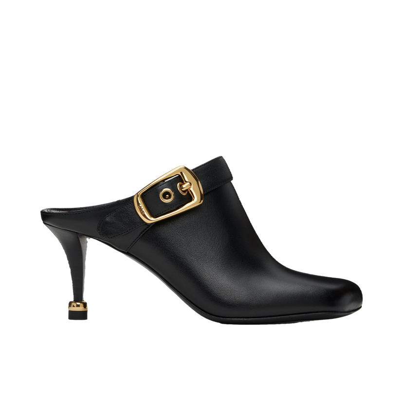 Tenisice i cipele CHLOÉ Chloé Andrea Buckle Leather Mules Crna | CHC25S08CQK