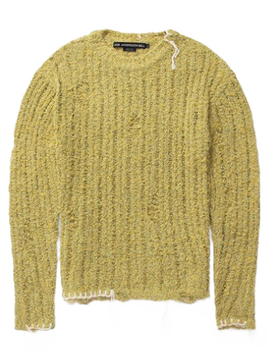 Džemper Andersson Bell Ollen Damaged Crewneck Sweater Žuta | ATB1017M-GREEN