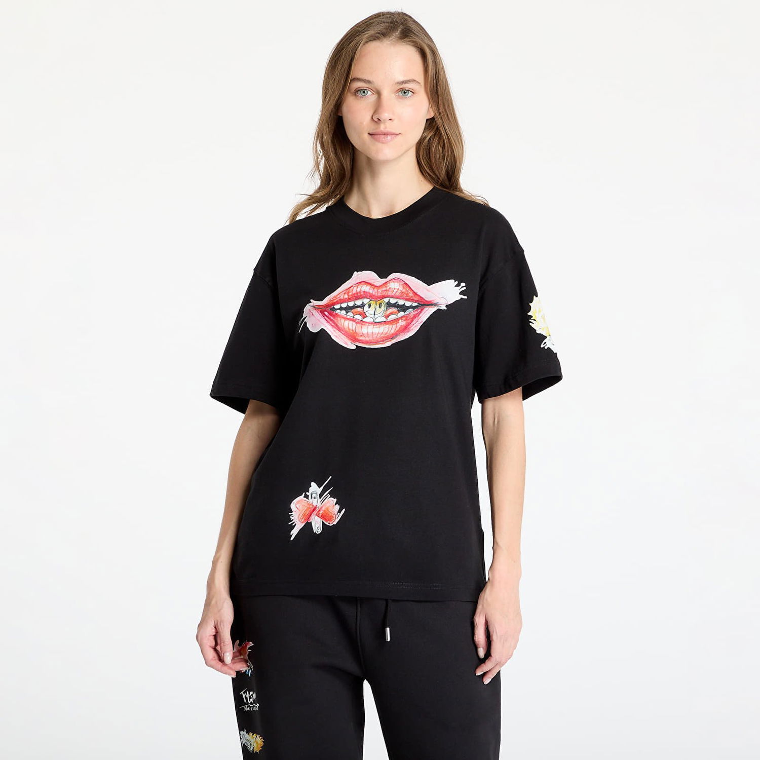 Majica kratkih rukava Footshop FTSHP x Kurňavka T-Shirt Crna | FTSHP_474, 1