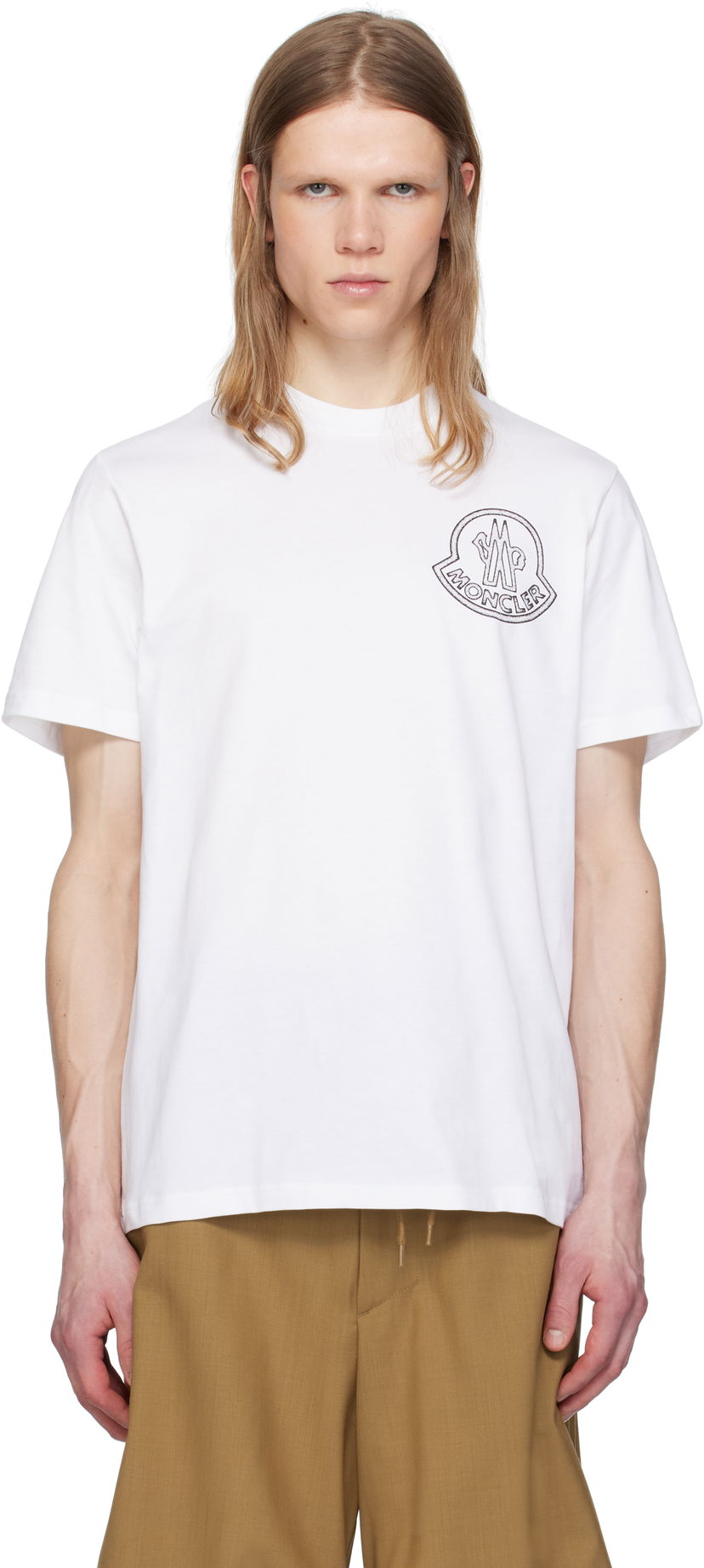 Majica kratkih rukava Moncler Moncler Archivio Creativo T-Shirt Bijela | K10918C0005689AJS