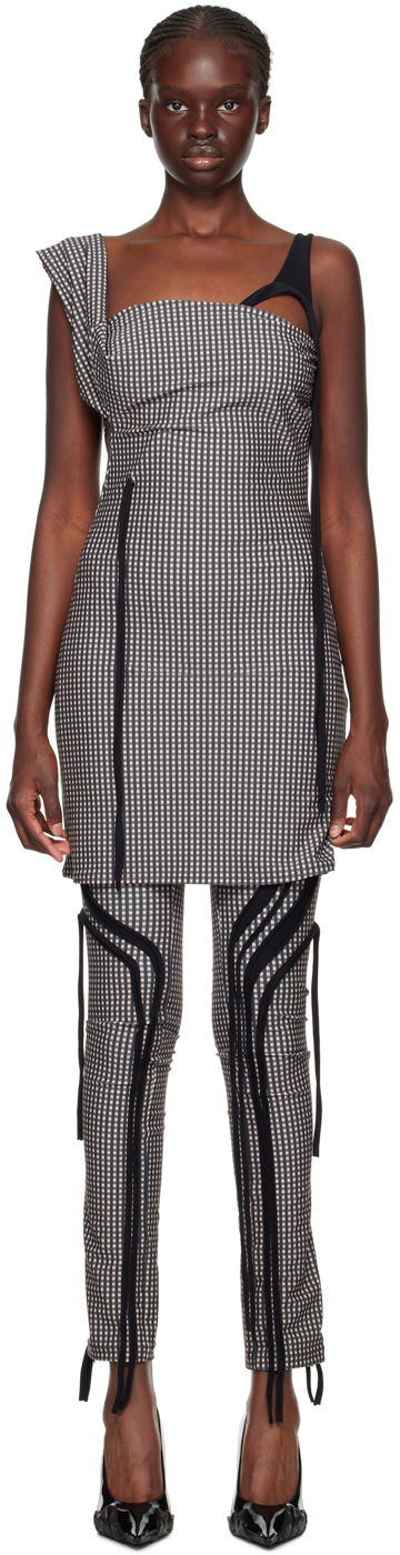 Haljina Ottolinger Ottolinger Plaid Mini Dress Crna | 501401, 0