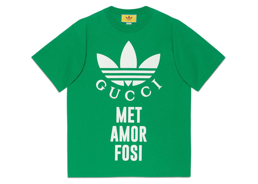 Majica kratkih rukava Gucci x Adidas T-Shirt Green Zelena | 717422 XJEXH 3791