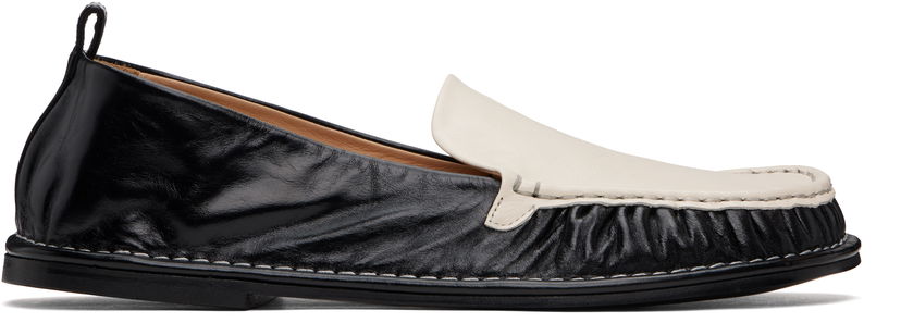 Tenisice i cipele AMI AMI Paris Leather Midi Loafers Crna | USV058.AL0095