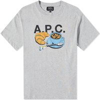 Majica kratkih rukava A.P.C. END. x Men's 'Coffee Club' Cedric T-Shirt Siva | COEZB-H26265-PLB, 1