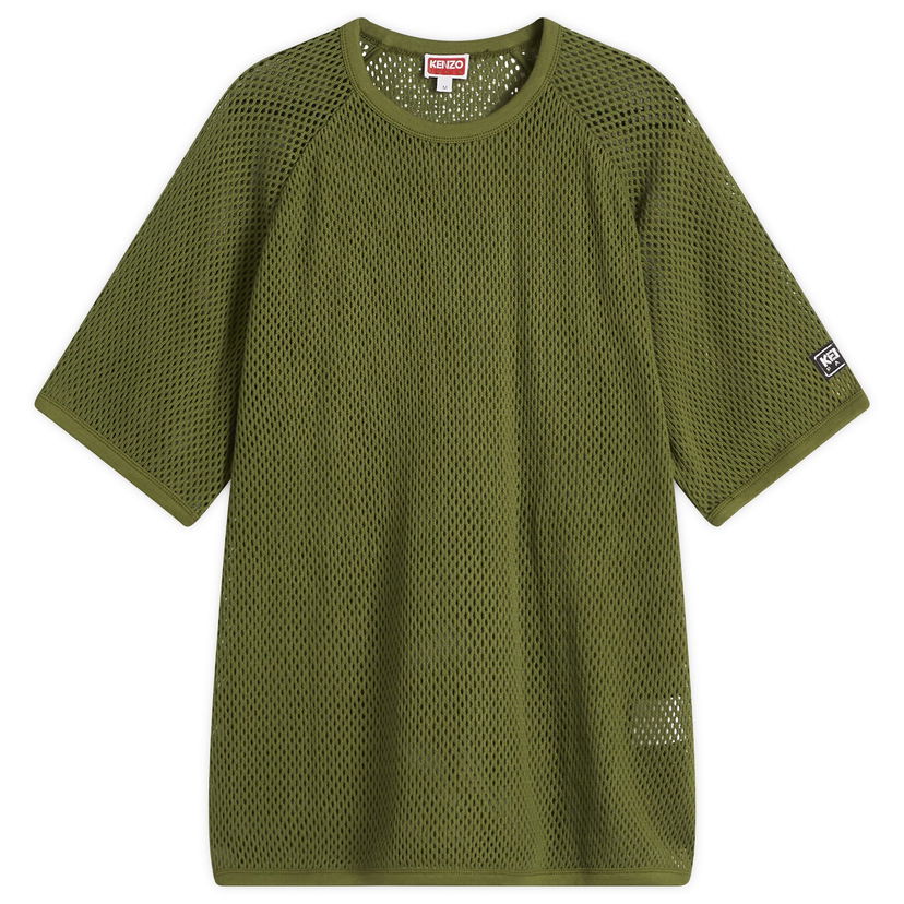 Majica kratkih rukava KENZO Kenzo Men's Oversized Mesh T-Shirt Zelena | FF55TS4794CA-50