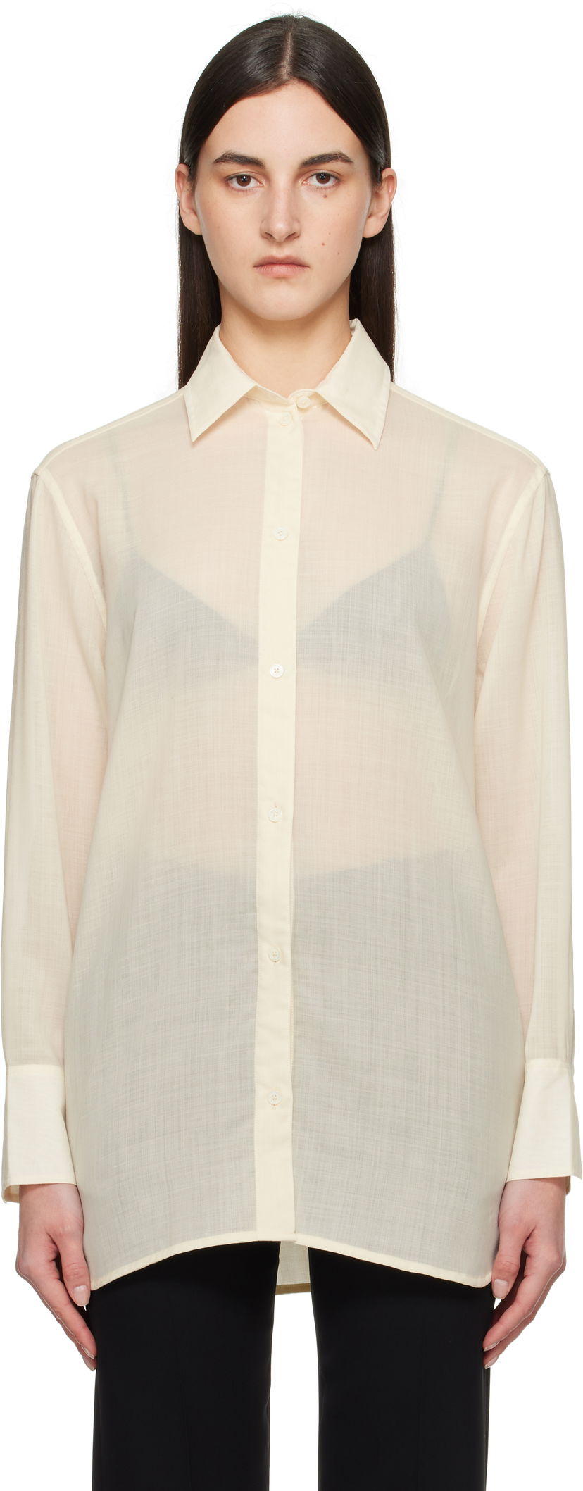 Košulja TOTEME TOTEME Relaxed Voile Shirt Bež | 251-WRT1415-FB0332