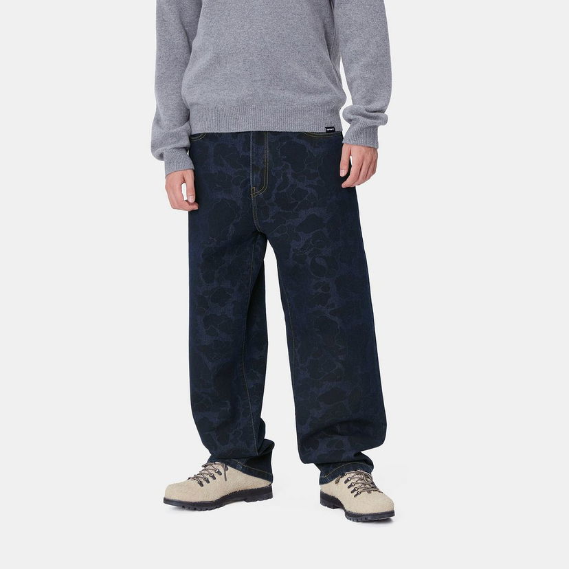 Jeans Carhartt WIP Relaxed Fit Printed Cotton Canvas Pants Plava | I033755_3