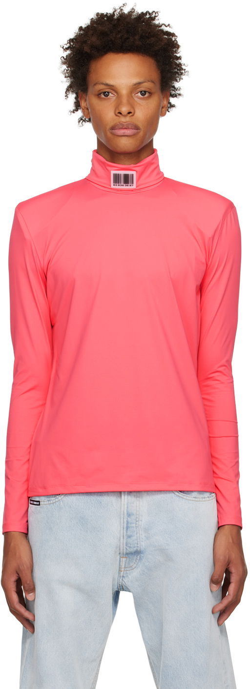 Džemper VETEMENTS Barcode Turtleneck Long Sleeve Ružičasta | VL14TO300H