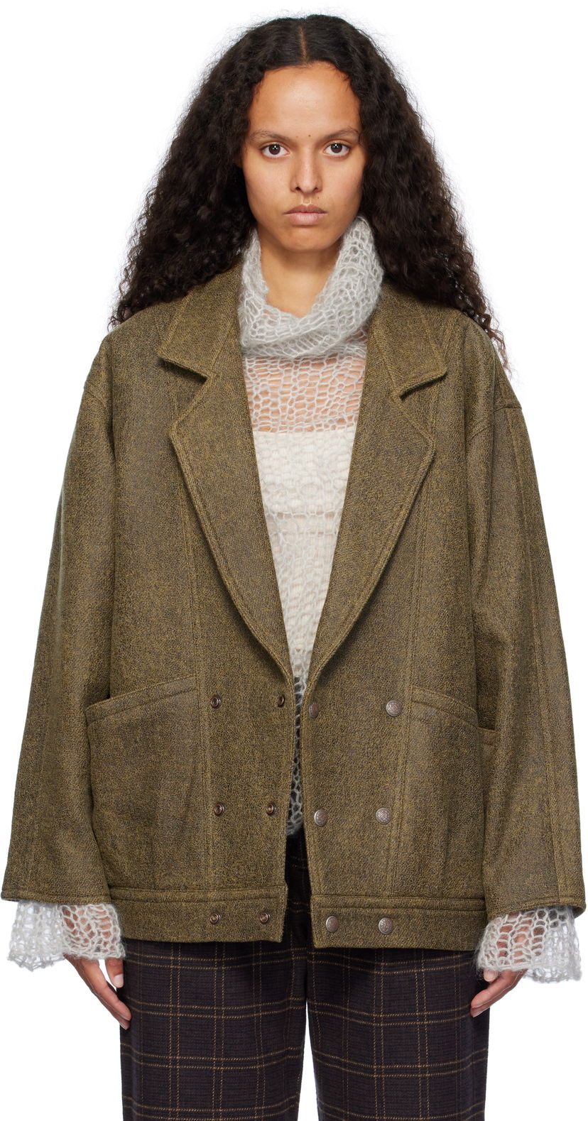 Jakna R13 R13 Double-Breasted Jacket Zelena | R13WR333 R429A