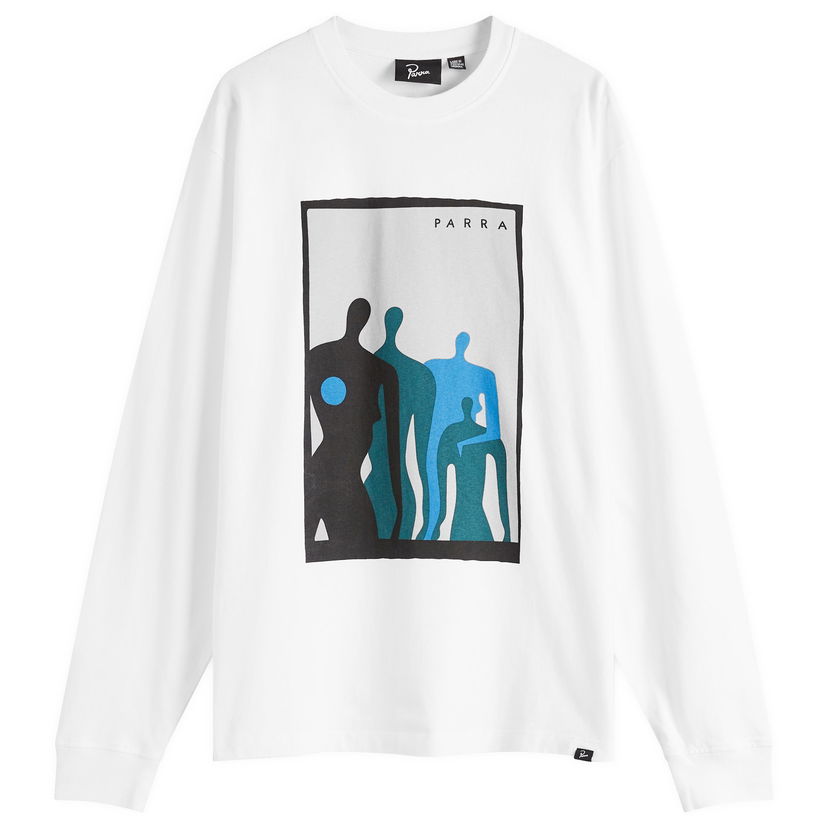 Majica kratkih rukava By Parra Parra The Visitors Long Sleeve T-Shirt, Size Large Bijela | 53225-WHT