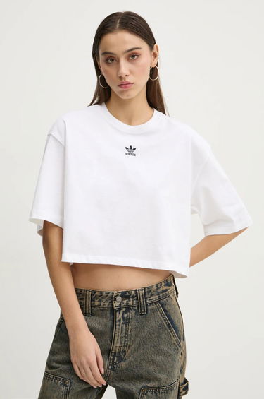 Majica kratkih rukava adidas Originals Originals Essential Cropped T-Shirt Bijela | JJ3385, 0