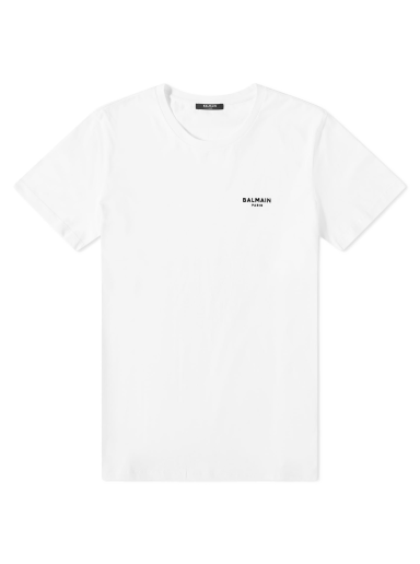 Majica kratkih rukava Balmain Flock Small Logo T-Shirt Bijela | BH1EF000BB04-GAB
