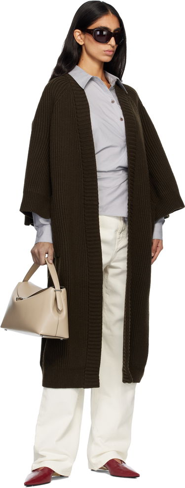 Džemper Max Mara Atollo Rib Knit Long Cardigan Smeđa | 2521346113600, 3