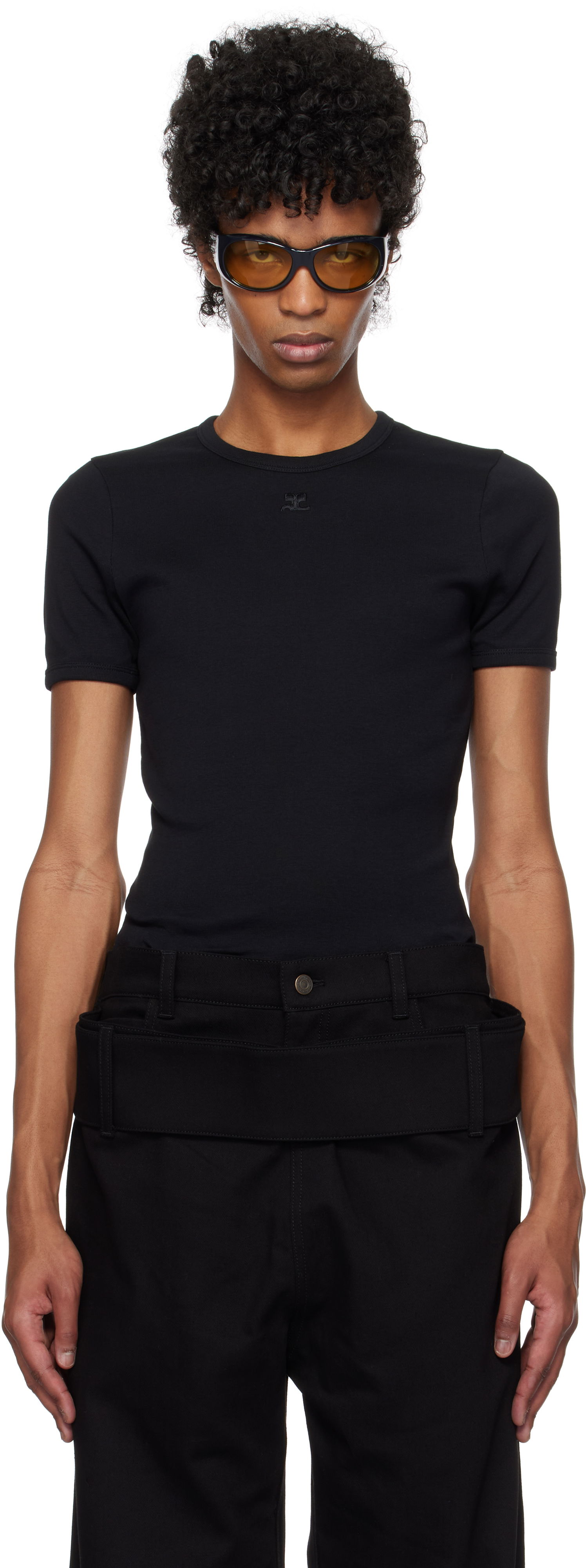 Majica kratkih rukava Courrèges Courrèges Signature T-Shirt Crna | 125JTS020JS0203, 0