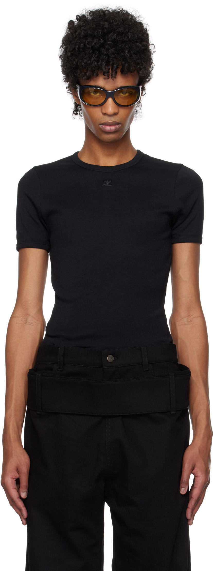 Majica kratkih rukava Courrèges Courrèges Signature T-Shirt Crna | 125JTS020JS0203
